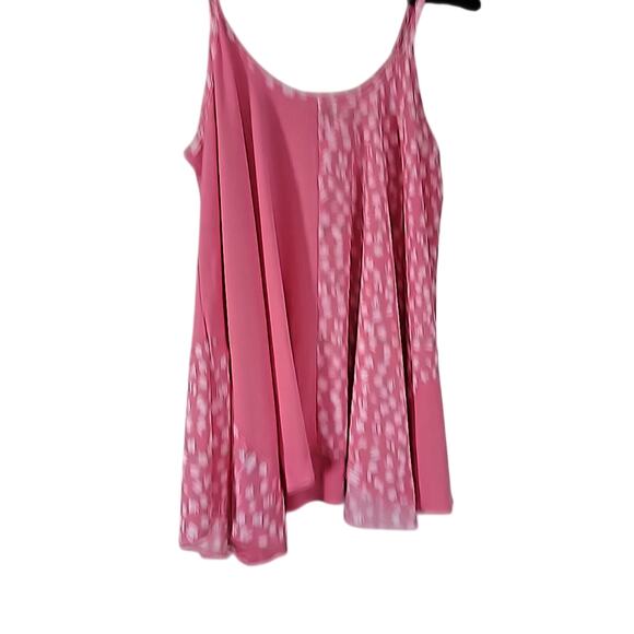 Umgee Women’s Pink Animal Print Mixed Fabric Flowy Tank Top Small NWOT - Picture 2 of 7